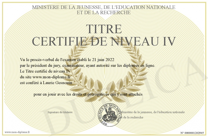 Qu'est-ce que le niveau 4 du qcm
